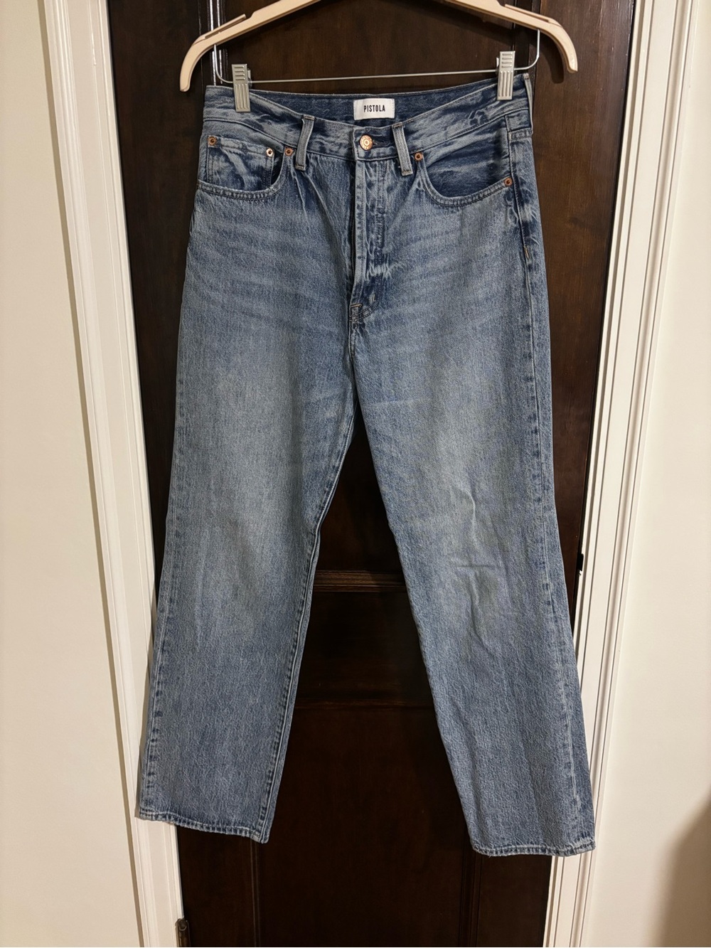 pistola Light Blue Straight Leg Jeans - Picture 2 of 3